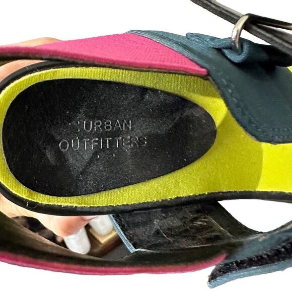Urban Outfitters Colorful Elastic Platform Sandles Shoes US Size 6 - Picture 6 of 7